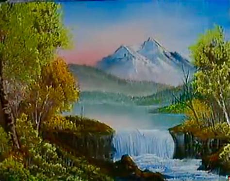 Sea Dean Paint A Masterpiece Mountain Waterfall Bob Ross In