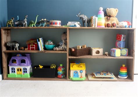 Montessori Inspired Diy Toy Shelf For Abe