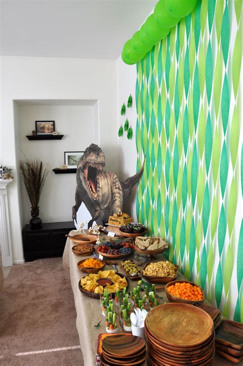 Austins Dinosaur Party Decorations Food Table Food Table Decorations