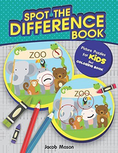 Spot The Difference Book Picture Puzzles For Kids And Coloring Book By