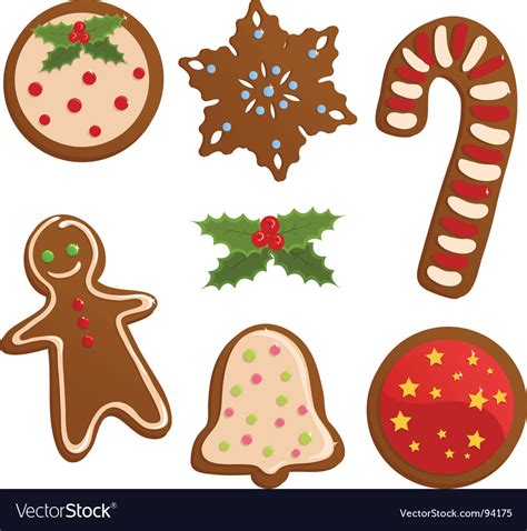 Christmas Cookies Royalty Free Vector Image Vectorstock