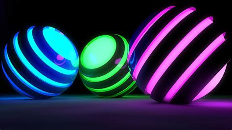 Good 3d Ball Wallpapers Green Backgrounds Pictures And