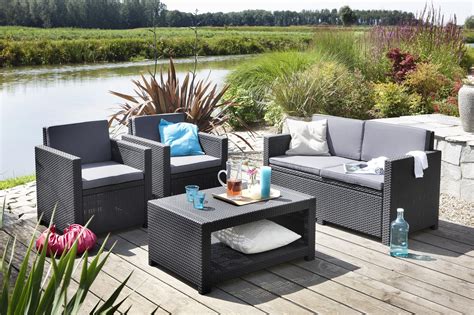 To make the most out of your deck or backyard, outdoor furniture is a must. Allibert by Keter Monaco Outdoor 4 Seater Rattan Lounge ...