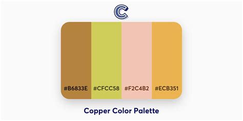 Colorpoint Beautiful Color Palettes Copper Color Palette