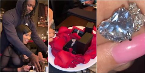Offset Surprises Cardi B With A Huge Diamond Ring On Her