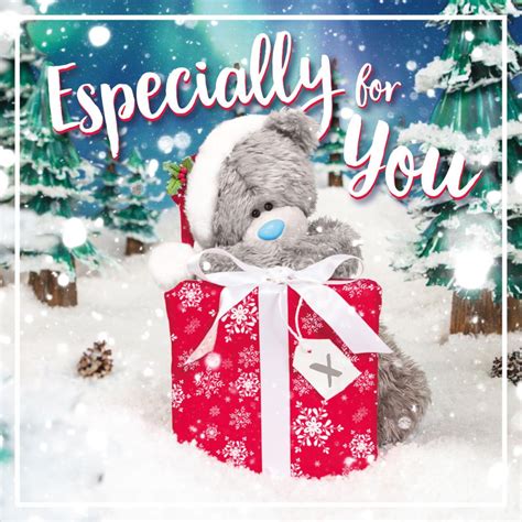 3d Holographic Especially For You Me To You Bear Christmas Card