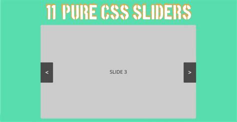 10 Pure Css Slider Slideshow — Thecuriouscorp