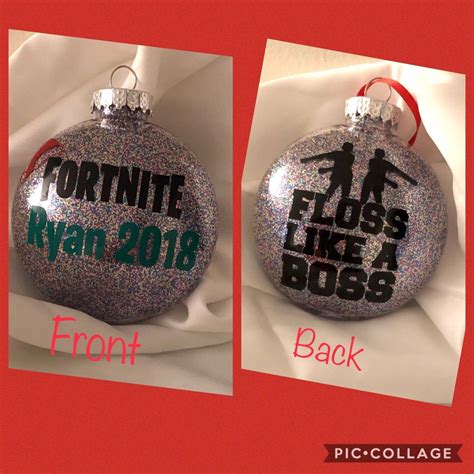 Fortniate battle bus christmas ornament. #Fortnite Inspired Custom Personalized Glitter Christmas ...