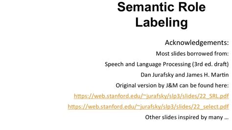 Semantic Role Labeling
