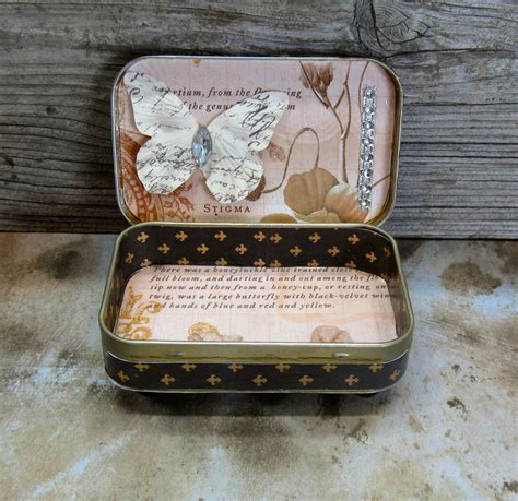 Altered Art Altoid Tin Repurposed Butterfly T By Montanamagic