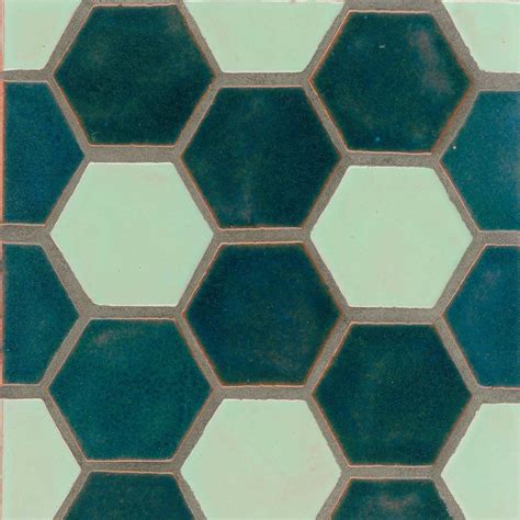 Hexagon Handmade Ceramic Tile for Kitchen Backsplash, Bathrooms