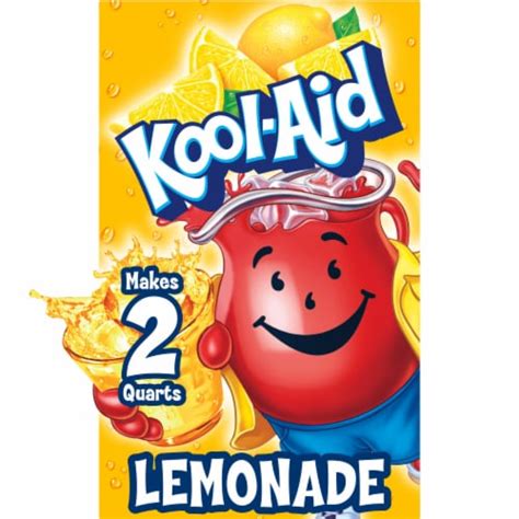 Kool Aid Unsweetened Lemonade Yellow Powdered Soft Drink Mix Packet 0 23 Oz King Soopers