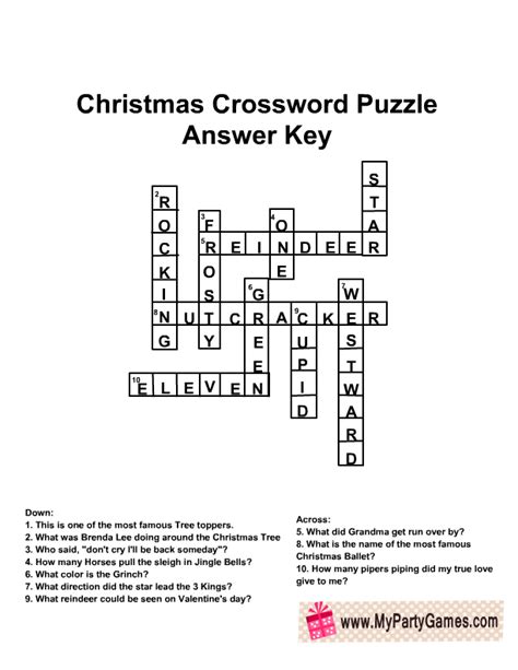 10 Free Printable Christmas Crossword Puzzles Layarkaca21