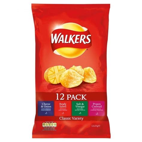 Walkers Crisps Classic Variety 12 X 25g Approved Food