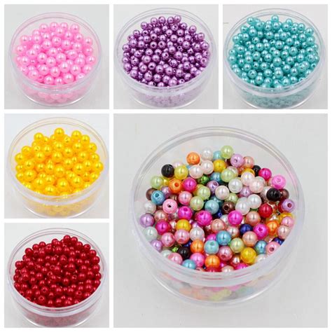 Free Shipping 19colors Abs Imitation Pearl Round Resin Plastic Beads Making Jewelry Diy Beads