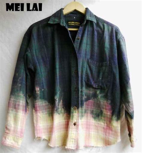 bleach the bottom of a men s flannel shirt 23 totally brilliant diys made from common thrift