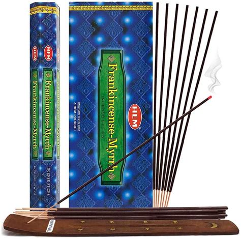 frankincense and myrrh incense sticks and incense stick holder bundle insence insense hem