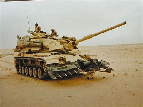 Us Mbt M60a1 Rise With Knife Mine Trawl During Operation Desert Storm