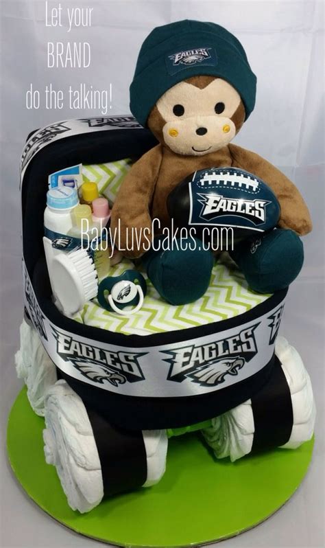 Abc baby blocks signature cake Baby gift for the father to-be. Philadelphia Eagles diaper ...