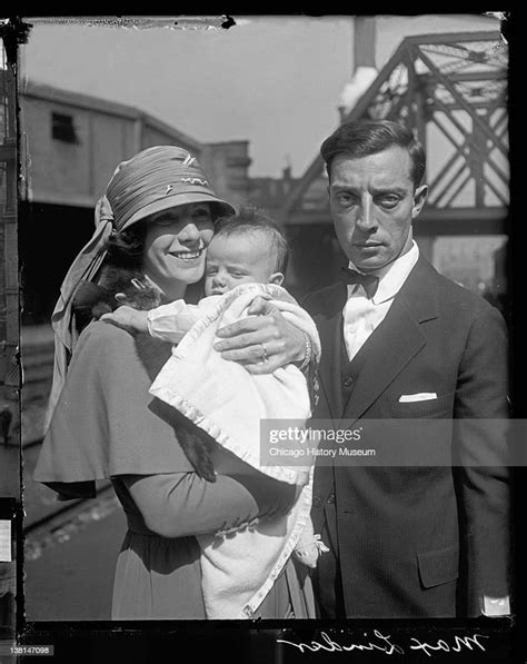 Married Actors Buster Keaton And Natalie Talmadge Standing On A Train