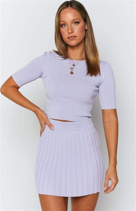 Forgiven Knit Skirt Lilac Beginning Boutique Skirts For Sale Cute Skirts A Line Skirts Mini