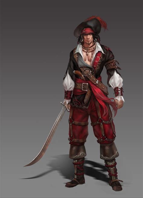 Artstation Pirate【贰零壹贰】 Ares Pirate Art Fantasy Character Design Character Portraits