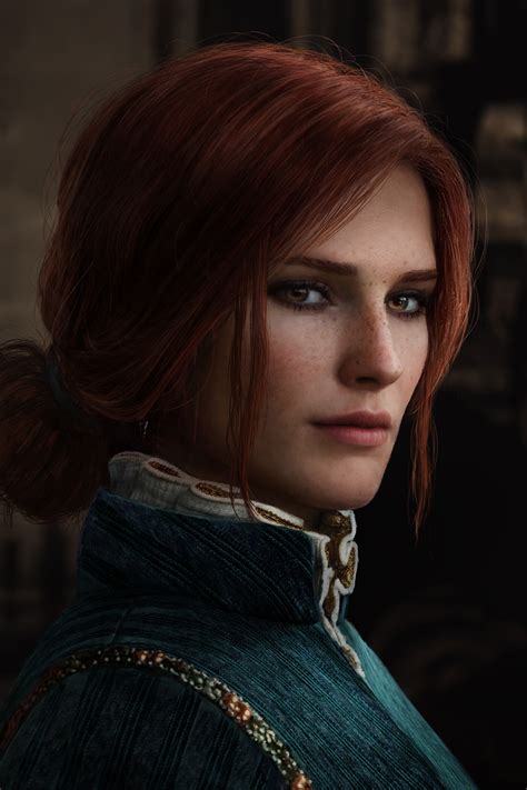 the witcher 3 wild hunt rpg portrait triss merigold the witcher video games looking at