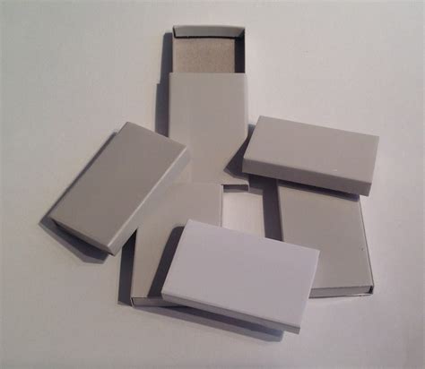 25 Plain Off White Cardboard Slide Tray Wooden Match Type Etsy