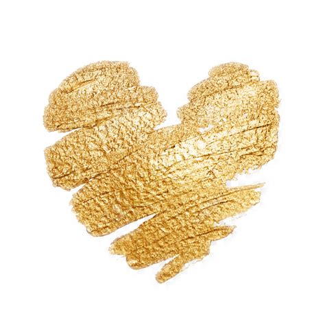 Glitter Gold Heart Png Transparent Image Png Mart