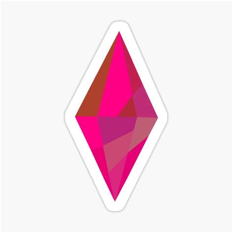 Sims Plumbob In Pink Sticker For Sale By Ollyv Redbubble