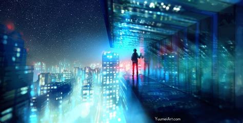 Anime City Night Scenery Wallpapers Top Free Anime City Night Scenery