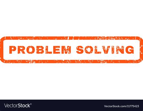 Problem Solving Rubber Stamp Royalty Free Vector Image