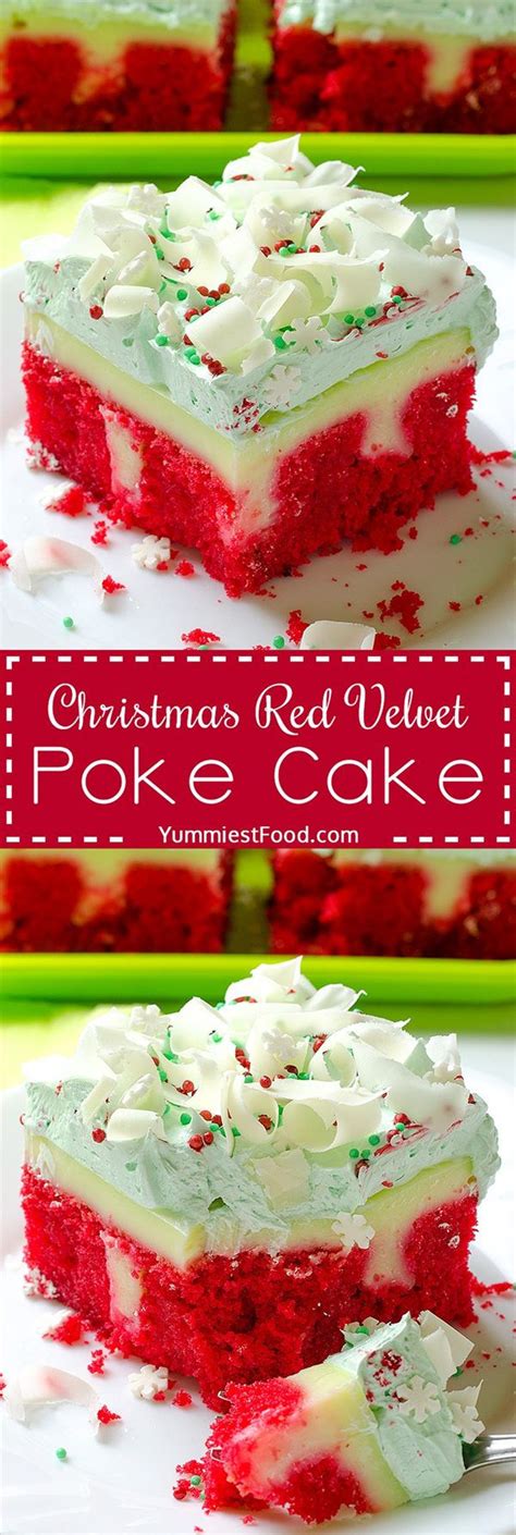 8 cake aesthetic soft ideas. Christmas Red Velvet Poke Cake Recipe (With images ...