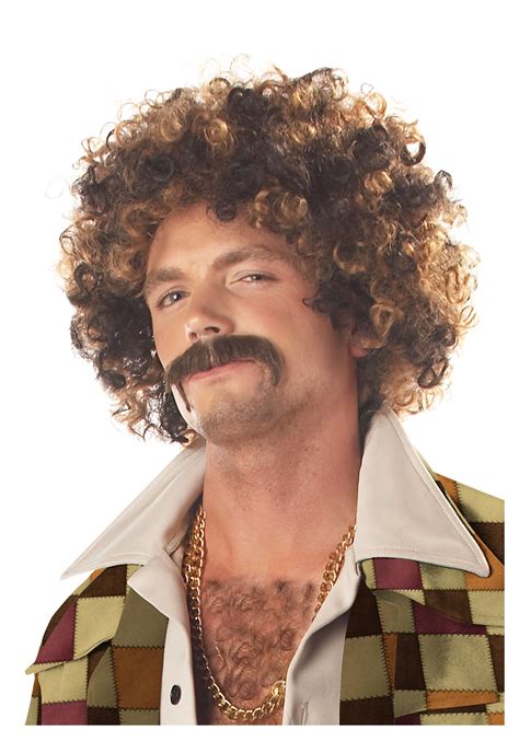 Accessoires Chest Hair Wig With Sideburns And Moustache 70s Disco Kit En6832453