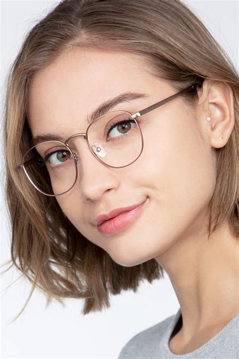 St Michel Square Rose Gold Frame Glasses Online Eyebuydirect Glasses For Round Faces