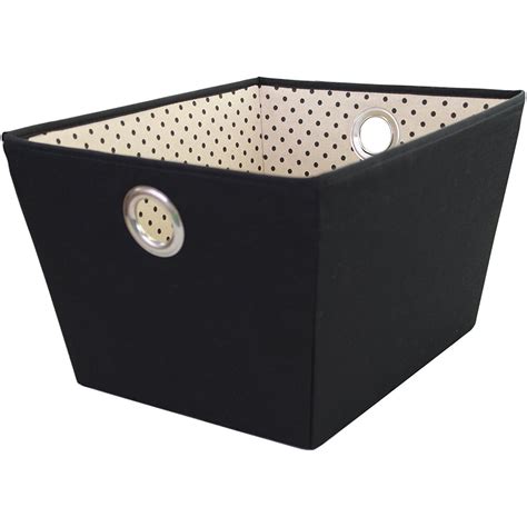 Storage Basket Durable Open Tapered Polyester Canvas Storage Bin With