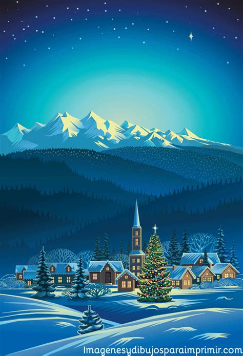 Paisajes de navidad para imprimir-Colorear dibujos,letras, Actividades