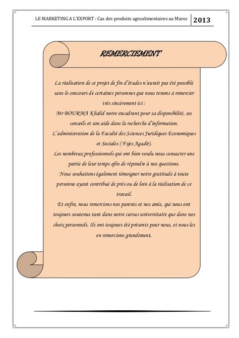 exemple de pfe en marketing