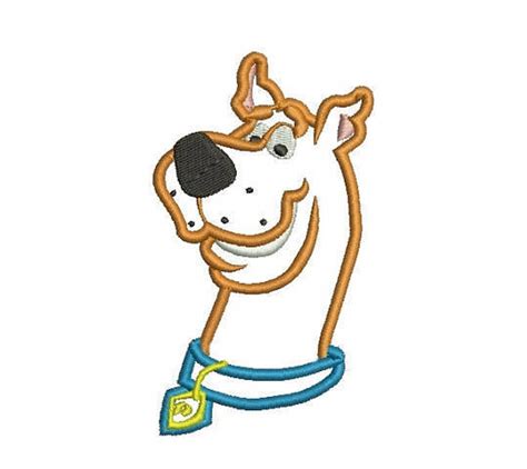 6 Sizes Scooby Doo Applique Design Scooby Doo Embroidery Etsy