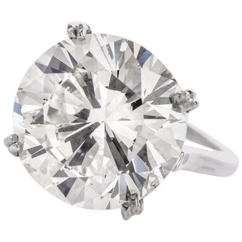 1002 Carat Round Diamond Platinum Solitaire Engagement Ring At 1stdibs