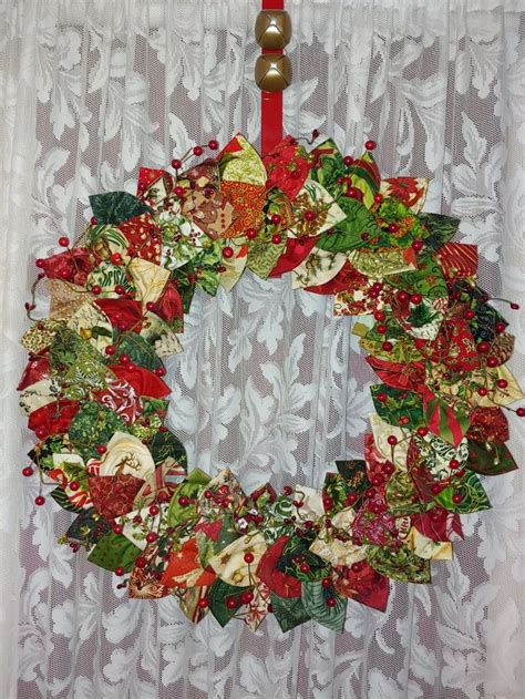 My Fabric Christmas Wreath Christmas Wreaths Christmas Quilt Crafts