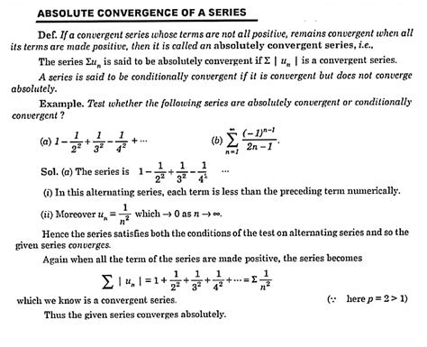 Solved What Is Absolute Convergence And Conditional Convergence What