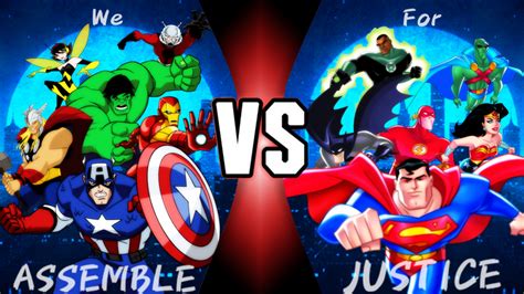 We Assemble For Justice The Avengers Vs Justice League Marvel Vs