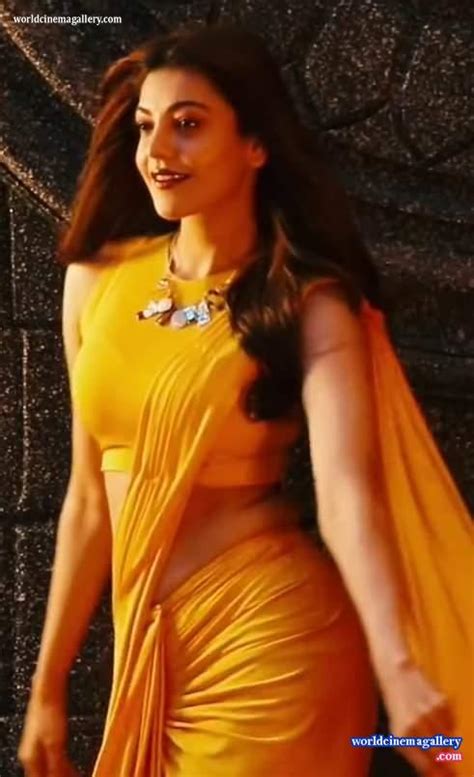 Kajal Aggarwal Yellow Saree In Comali Movie Stills