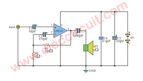 Read or download amp outlet wiring diagram for free wiring diagram at diagramdebreif.mdqnext.it. LM383 Amplifier circuit, 7W and 16W bridge amplifier - ElecCircuit.com