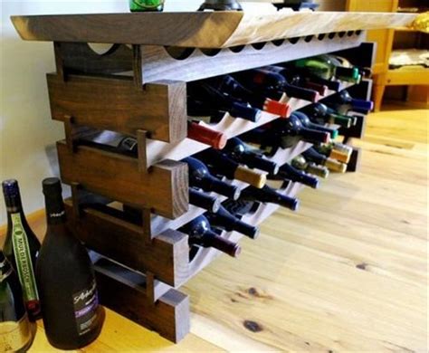 Plywood art wine rack and glass holder. DIY Pallet Wine Rack with Glass Holder | Pallets Designs