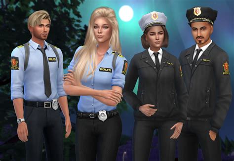 Norwergian Police Uniform At Alial Sim Sims 4 Updates