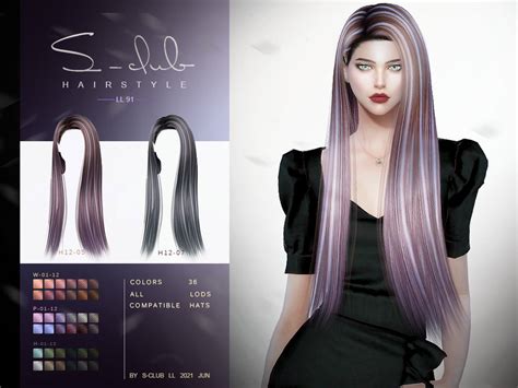 The Sims Resource Long Straight Hair For Female