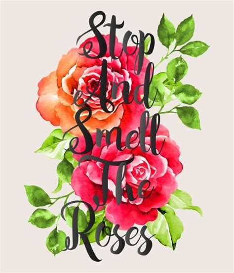 Reap a bouquet of happiness. Stop and Smell the Roses Art Print | Flower quotes