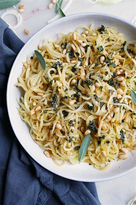 Kohlrabi Noodles with Sage Brown Butter